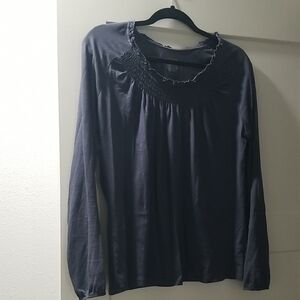 Merona Dark Blue Long Sleeve Top